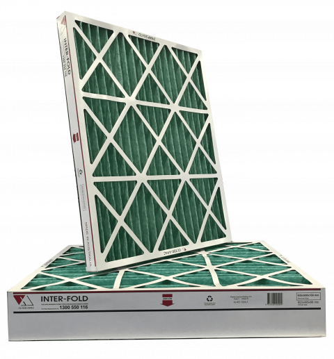 Two Interfold Cardboard Panel Filters
