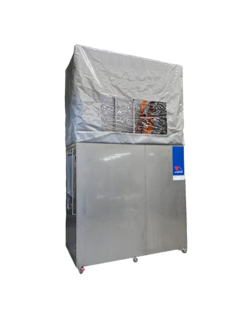 UltraClean HEPA Cart with extended shroud and filtration system in operation.