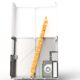 Side profile of the UltraClean HEPA Cart, showing internal components and filtration system.